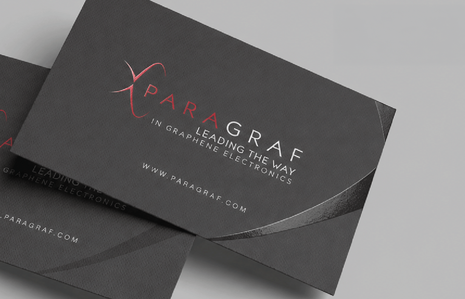 Paragraf brand identity business card design by Orthographic
