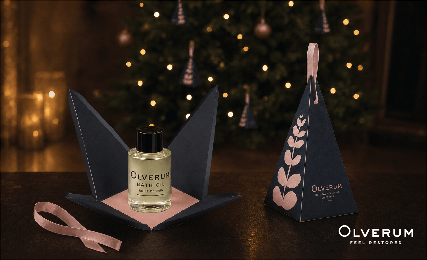 Olverum Christmas packaging design by Orthographic